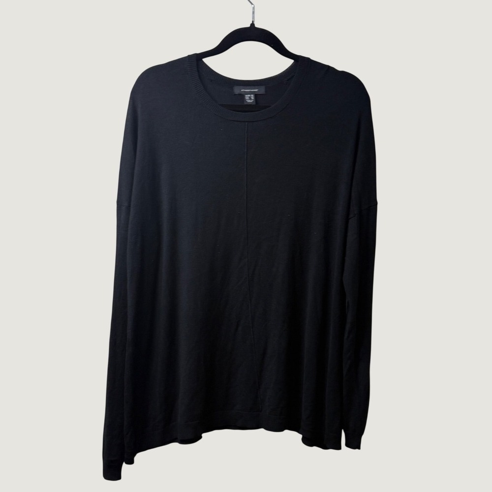 Atmosphere Sweater Black Solid Size 16 Minimalist Goth Fall Winter Layering